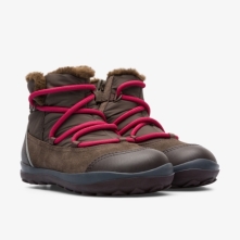 Camper Peu Pista Hiking Boots Dark Brown - Kids Singapore QONFDT-965